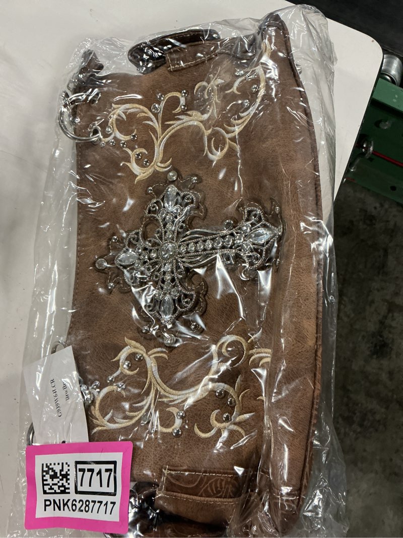 Condition photo showing New/Like New for western turquoise cross laser cut women purse country handbag g939w64lcr