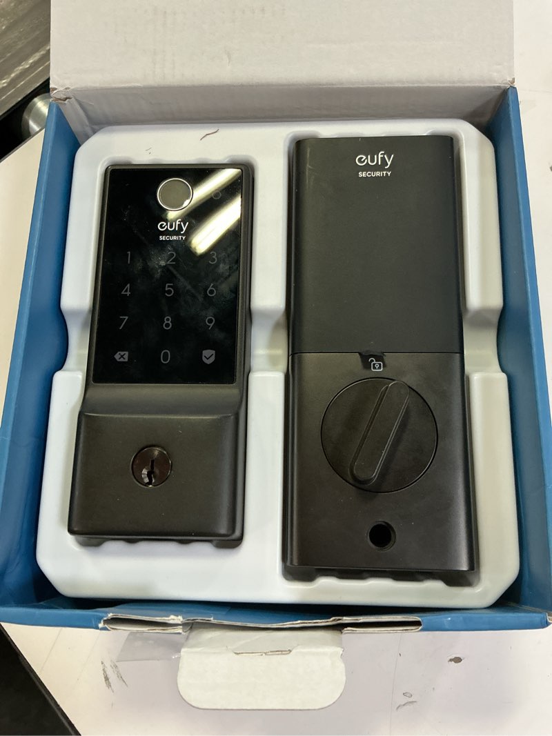 Condition photo showing Good Condition for eufy security smart lock c220, fingerprint keyless entry door lock, built-in wi-fi, app remote control, front door smart lock deadbolt, 8months battery, reliable power, ip53 waterproof, bhma grade 3 deadbolt black