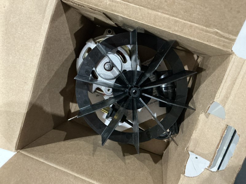 Condition photo showing As Is for broan-nutone 50 cfm fan motor & blower wheel