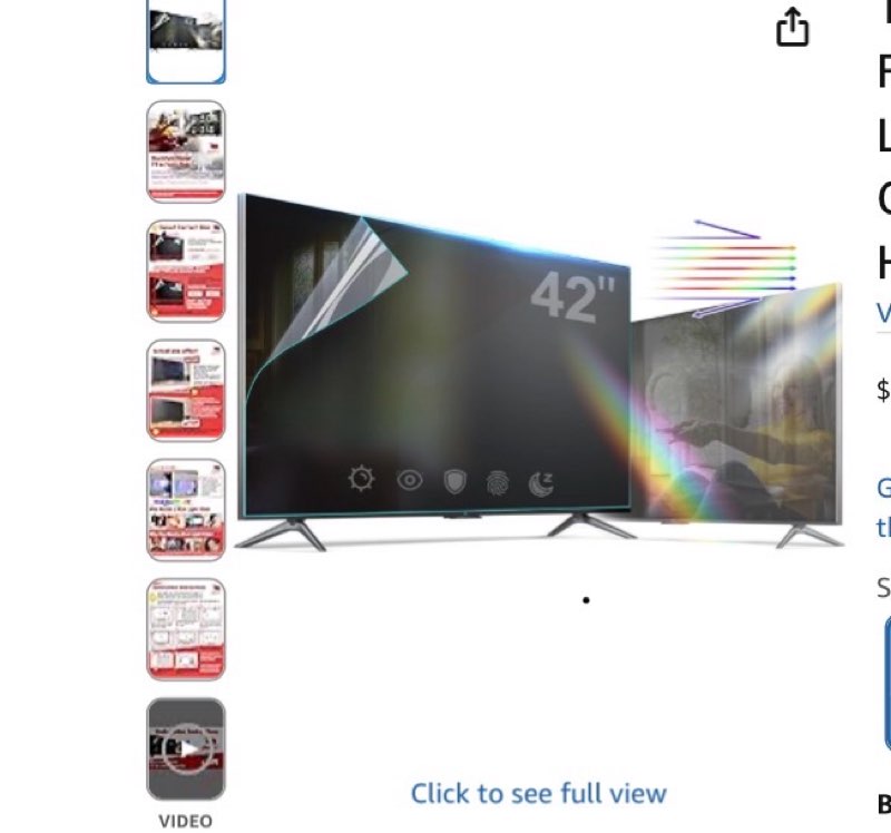 ZUONYUT TV Screen Film Anti Glare Film for TV 42 Inch,Glare Blue Light Filter for 42 inch TV Glare S