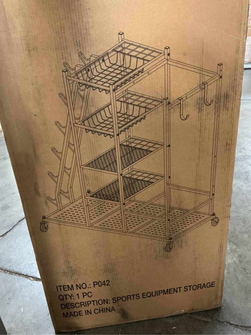plkow sports equipment storage for garage