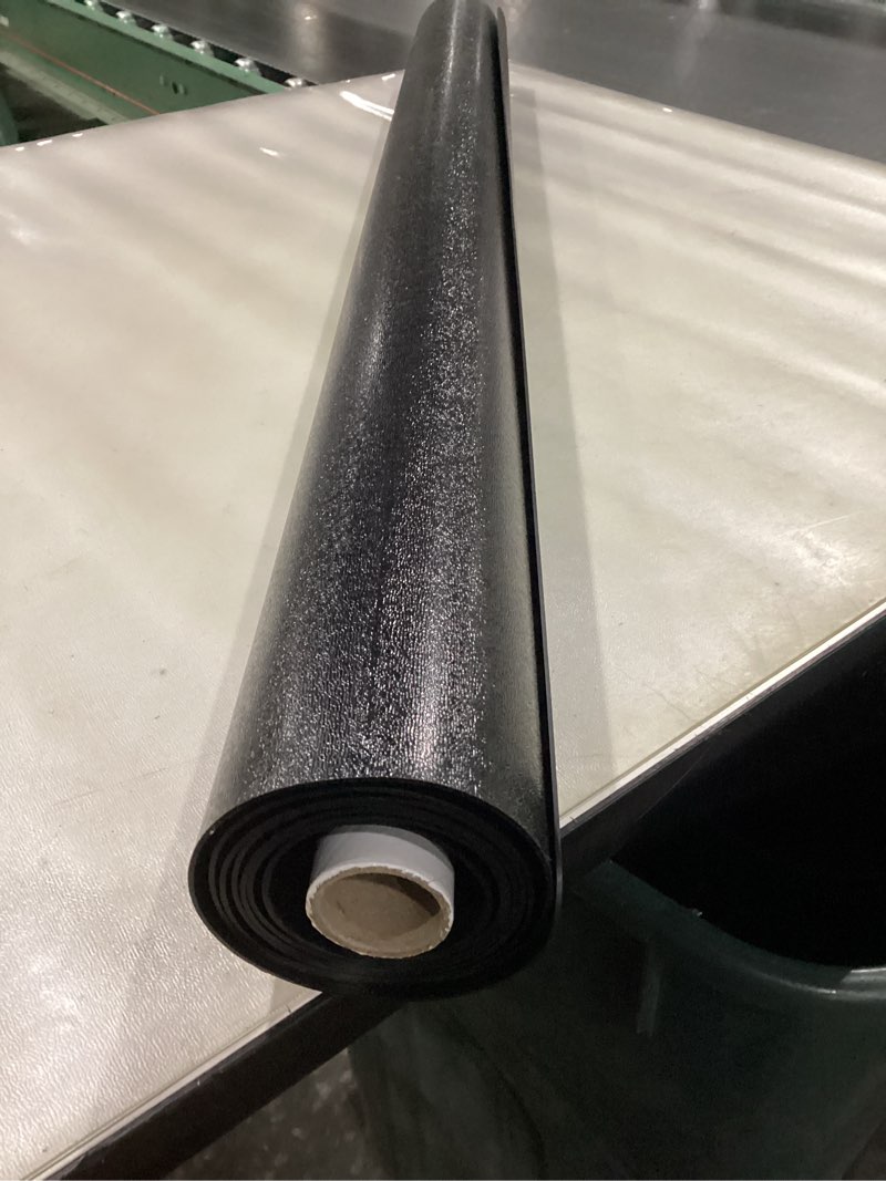 Condition photo showing New/Like New for Vinyl Floor Mat for Home, Black Waterproof Area Mat for Under Dining Room Table, Sturdy Plastic Rug Protector for Kitchen, Living Room, Yard, Garage, Large Baby Play Mat (3'×5') 3' x 5' Black