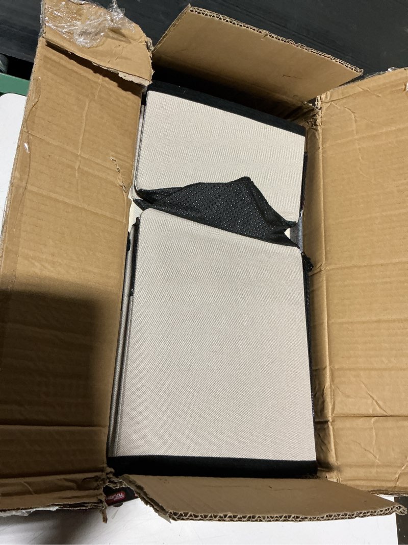 Condition photo showing Good Condition for love's cabin dog stairs for small medium or large dogs with storage and adjustable steps, foldable cat steps for bed or couch, 4-step gray folding ramp with zip up to 200 lbs, light grey light grey 4 37.4"dx17"wx21.3"h