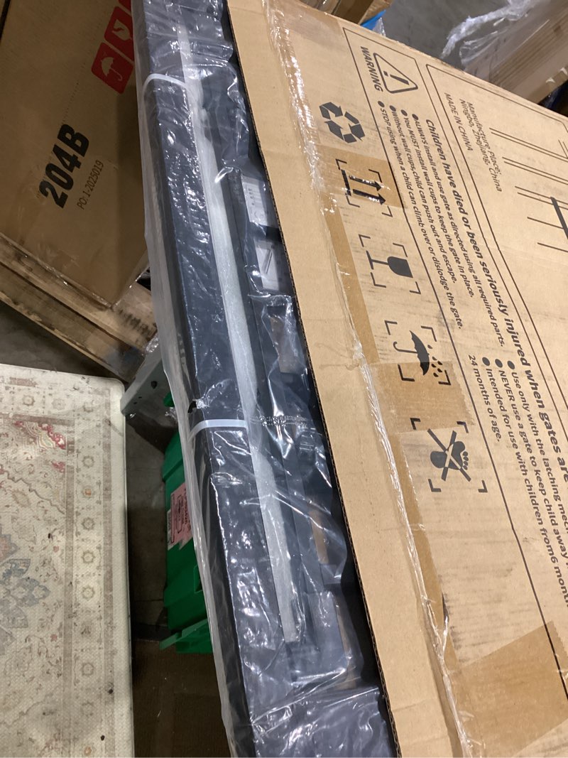 Condition photo showing Good Condition for cumbor 36" extra tall baby gate for stairs, 29.7-54.2" extra wide dog gate for doorways hallways, pressure mounted child gate for wide opening, auto close personal safety for babies and pets, black black 29.7-54.2"w x 36"h