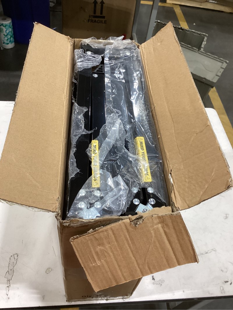 Condition photo showing Good Condition for dog ramp for car 63" long & 17" wide portable dog ramps for large dogs with non-slip rug surface dog car ramp for suv car & truck, folding dog ramp up to 250lbs 63" l x 17.2" w with dog pattern upgraded