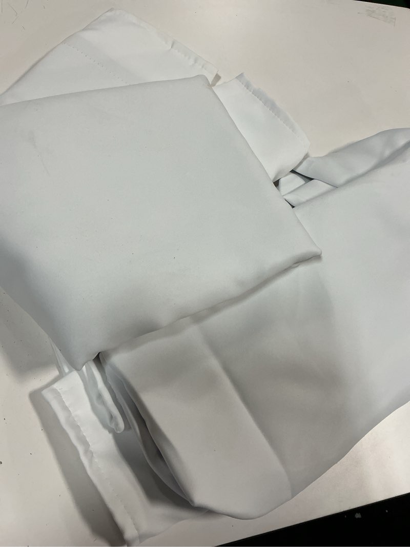 Condition photo showing Good Condition for nicetown 100% blackout window curtain panels, cold and full light blocking drapes with black liner for nursery, 84 inches drop thermal insulated draperies (pure white, 2 pieces, 52 inches wide)