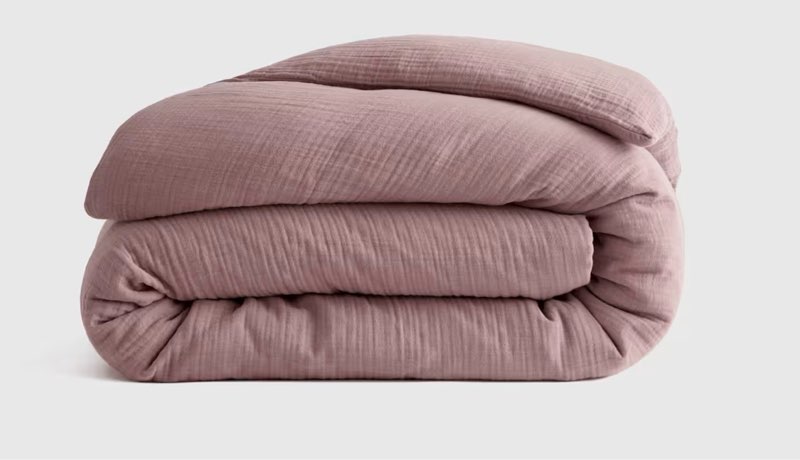 quince airy gauze duvet cover set fig