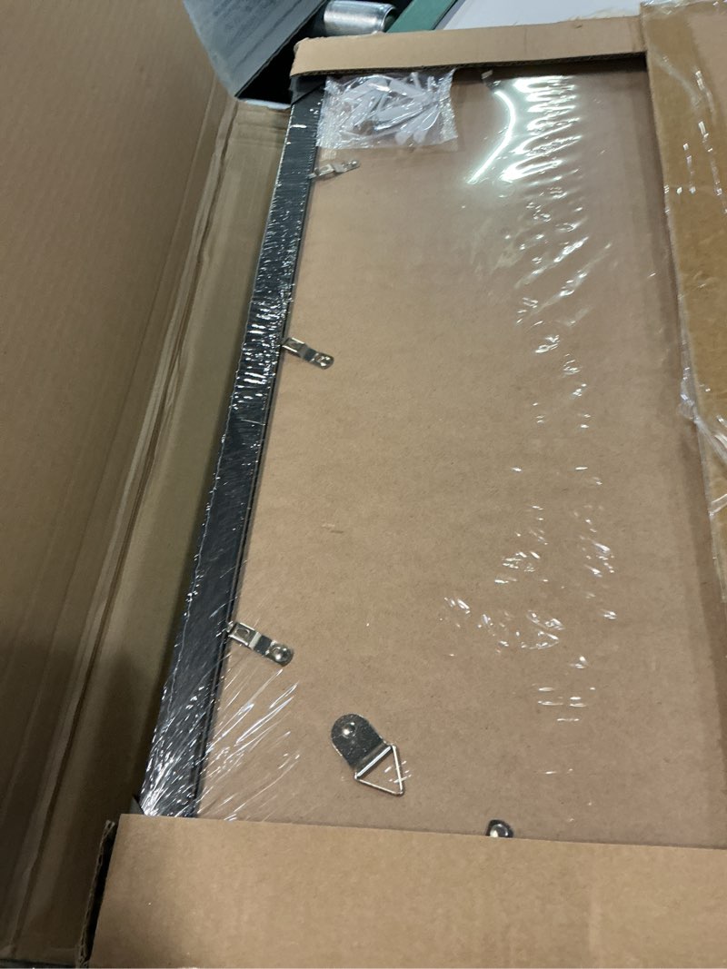 Condition photo showing New/Like New for chrspk 18x24 poster frame, display pictures 16x20 with mat or 18x24 without, wall hanging frames, natural oak, 3 pack natural oak 18x24