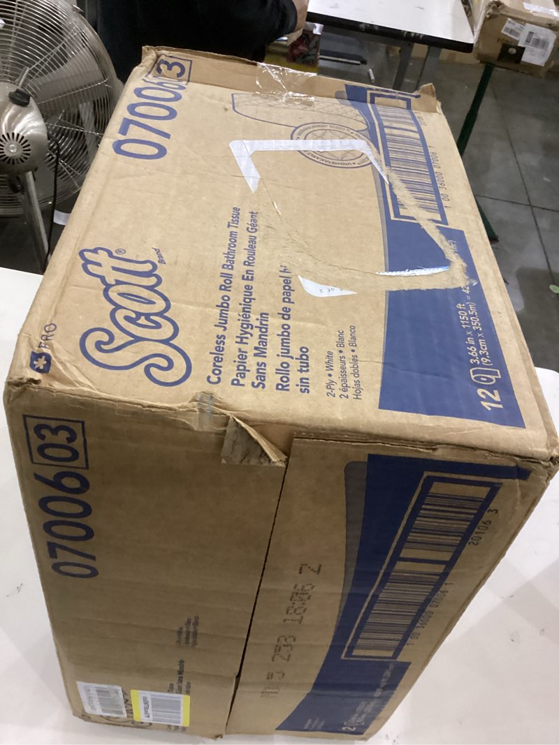 Condition photo showing New/Like New for Scott Professional Coreless High-Capacity Jumbo Roll Bulk Toilet Paper (07006), 2-Ply, Elevated Design, White (12 Rolls at 1,150' Each, 13,800'/Case) Scott Essential Only