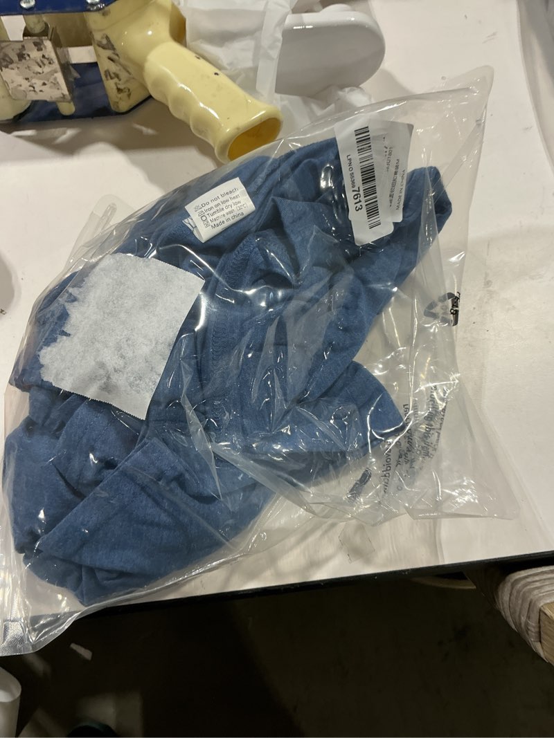 Condition photo showing Good Condition for wiholl two piece outfits for women lounge sets button down top and shorts set sweatsuits with pockets medium short sleeve - blue
