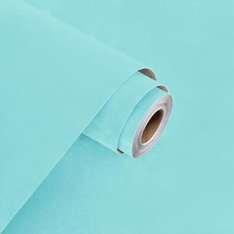 30\"x160\" Large Size Aqua Blue Contact Paper Self Adhesive Velvet Wallpaper Peel and Stick Fabric Wallpaper Velvet Fabric Felt for Dresser Jewelry Felt Liner Crafts Flocking Wrinkled Textured 30\" x 160\" Aqua Blue 
