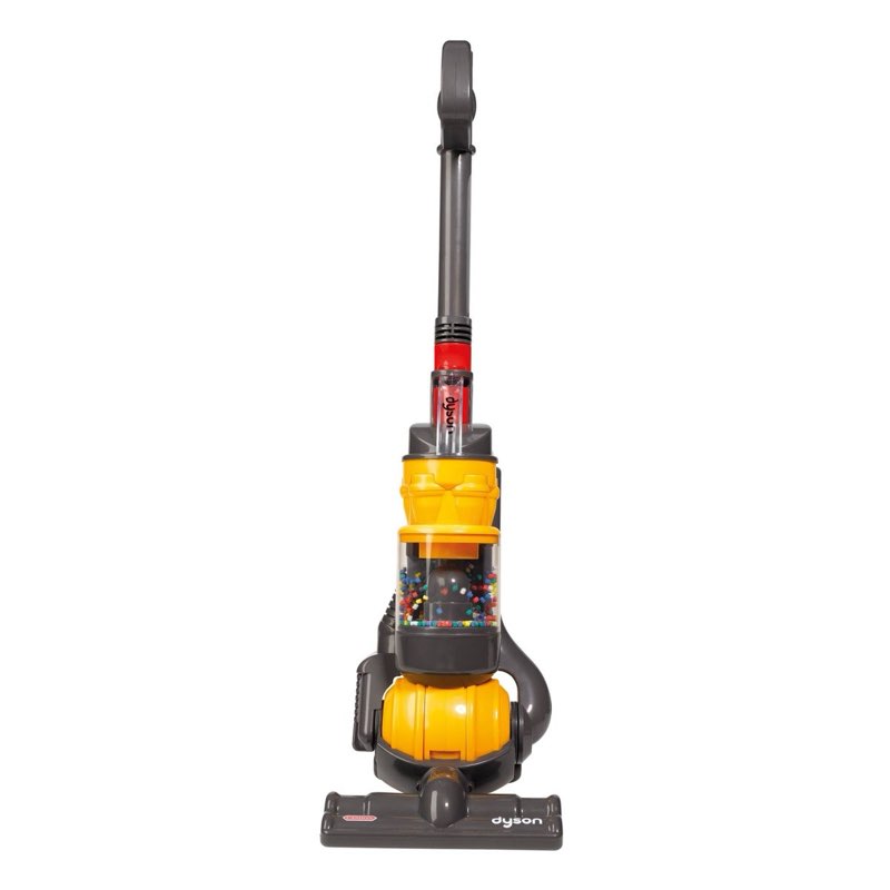 dyson casdon toy ball vacuum with working suction, zooming colorful beads and removable 'dirt' compartment!