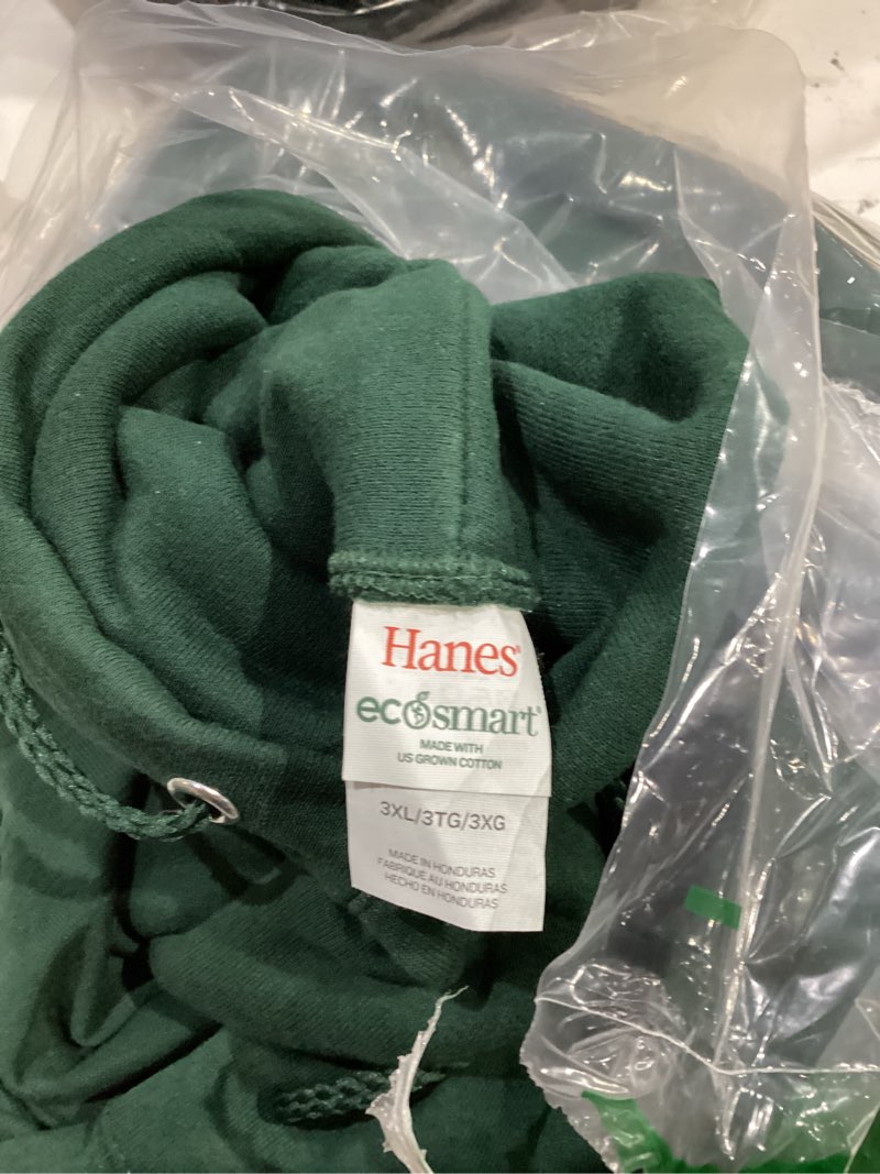 Condition photo showing Good Condition for Hanes Men's EcoSmart Hoodie, Midweight Fleece, Pullover Hooded Sweatshirt 3X-Large Deep Forest