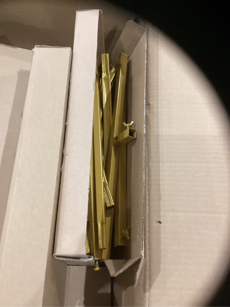 Condition photo showing Good Condition for arch backdrop stand 7.2ft, 6.6ft, 6ft set of 3 gold metal arch backdrop stand for wedding ceremony baby shower birthday party decor