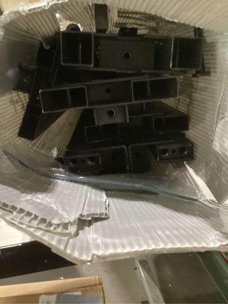 Condition photo showing As Is for Missing parts Metal Bed Frame,Full Size Bed Frame with Storage Space,Heavy Duty Sturdy Mattress Foundation,Easy Assembly,No Box Spring Needed, Black,12 Inch,Full Full 12 Inch