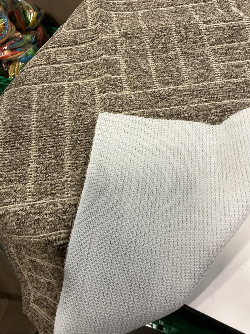 Condition photo showing Good Condition for indoor door mat, front back door rug 20"x31.5", non-slip doormat durable welcome mat, low profile inside floor mat resist dirt entrance rugs, machine washable absorbent rugs for entryway pattern 2/brown 1'8" x 2'8" (rectangular)