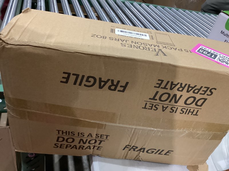 Condition photo showing As Is for VERONES Mason Jars 8 OZ, 8 OZ Canning Jars Jelly Jars With Regular Lids, Ideal for Jam, Honey, Wedding Favors, Shower Favors Clear -15pack-8oz