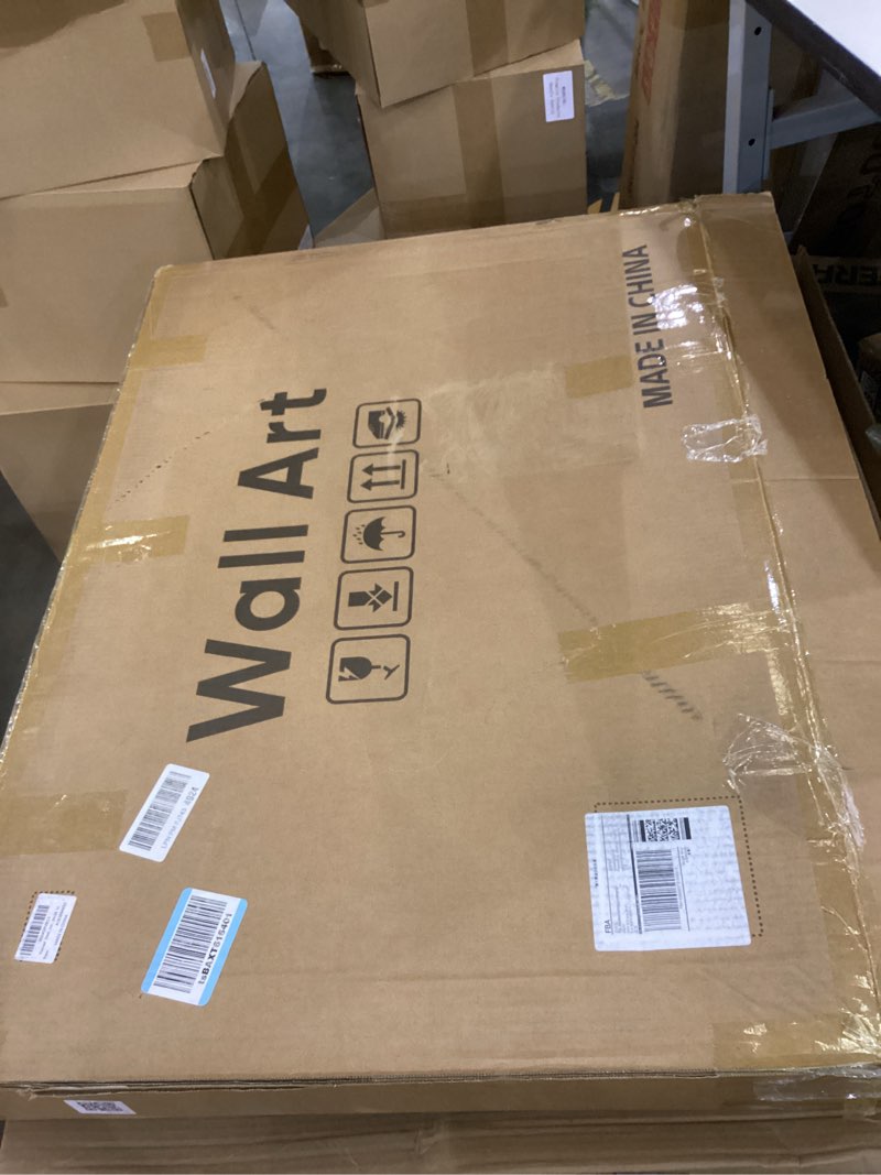 Condition photo showing Good Condition for Framed Modern Black and White Abstract Wall Art for Living Room, Large 3 Piece Bright Style Silvery Artwork for Walls, Luxury Painting Prints for Dining Room Hallway Office Wall Decor, 24x36 In 36" H x 24" W x 3Pcs Modern Black White