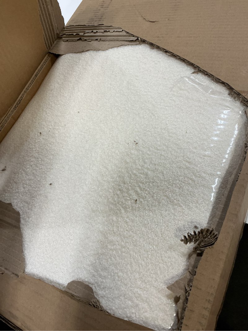 Condition photo showing Good Condition for b fsobeiialeo small storage ottoman cube sherpa ottomans foot rest, foldable boucle ottoman bench, faux teddy fur, cream white 43.3"x15"x15"