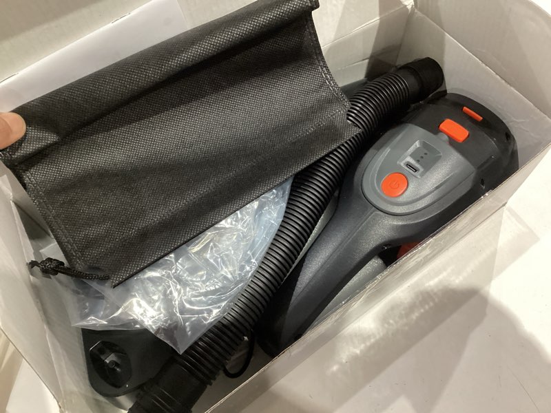 Condition photo showing Good Condition for Handheld Vacuum Cordless 25000PA Powerful Suction, Portable Car Vacuum, 3 in 1 Hand Held Vacuum Rechargeable 8000mAh with LED Light, HEPA Filter, Home, Car Seats, Office, Pet Hair, Dust Buster Orange+black