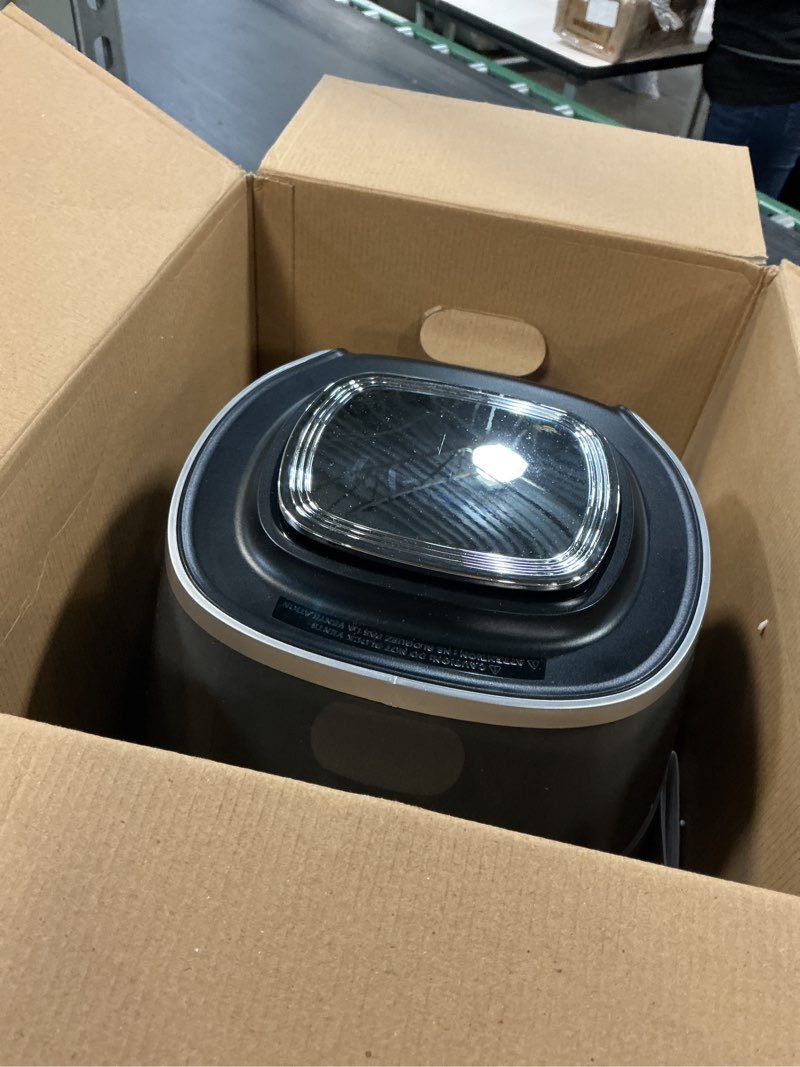 Condition photo showing As Is for Ninja AF161 Max XL Air Fryer that Cooks, Crisps, Roasts, Bakes, Reheats and Dehydrates, with 5.5 Quart Capacity, and a High Gloss Finish, Grey Grey 5.5 QT MAX