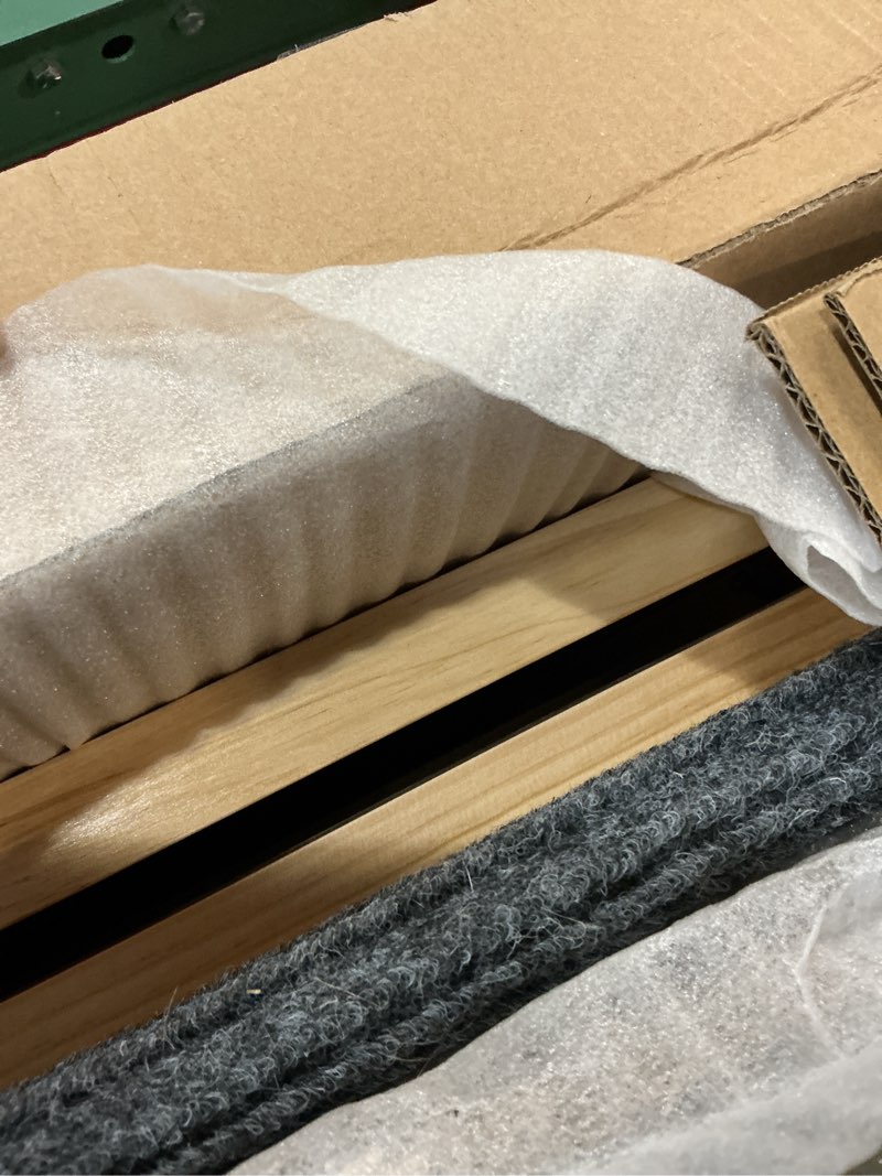 Condition photo showing Good Condition for adjustable dog ramp for bed - 39" long foldable wooden ramp for dogs to get on bed, couch, or car with 13.4" wide walking space (natural wood with gray carpet) natural wood 39” long x 13.4” wide