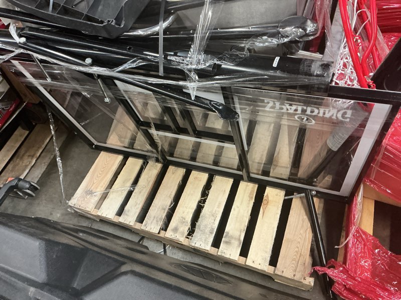 Condition photo showing As Is for skytime basketball hoop 44&48 inch backboard portable basketball goals outdoor,5.3-10ft stepless regulation crank adjust basketball goal system