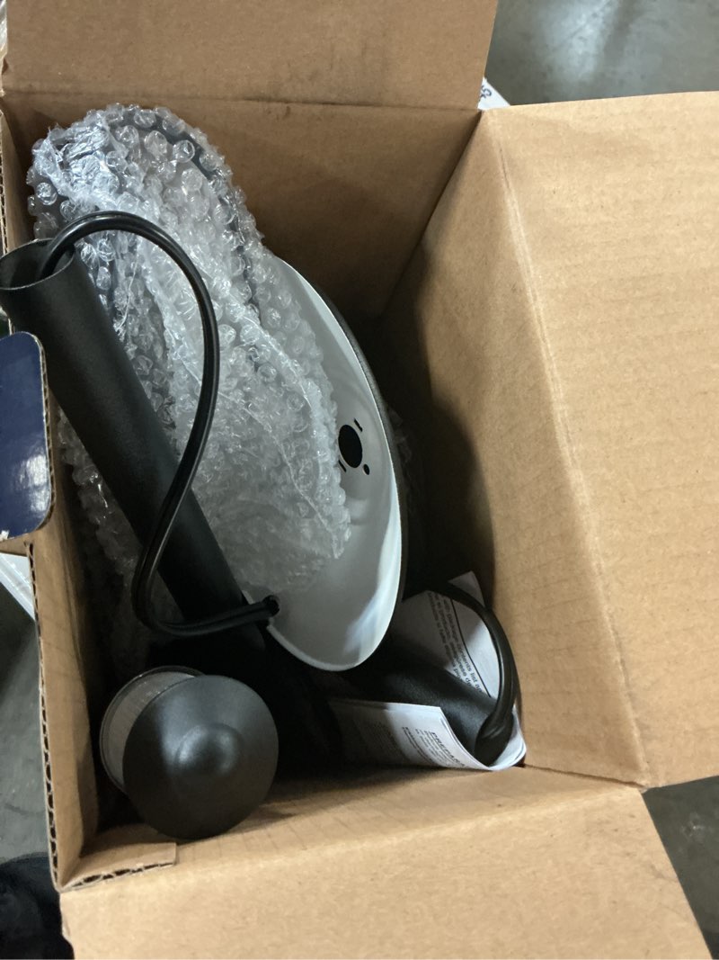 Condition photo showing As Is for (incomplete)harbor breeze 4 -pack harbor breeze 70 -lumens matte black low voltage plug-in