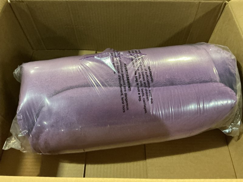 Condition photo showing Good Condition for ultra soft fleece blanket king size - flannel fleece luxury king blanket - lightweight for couch bed chair - thick, warm and breathable - all season cozy fuzzy, anti-static microplush bedding, purple 24 - purple king (90" x 108")
