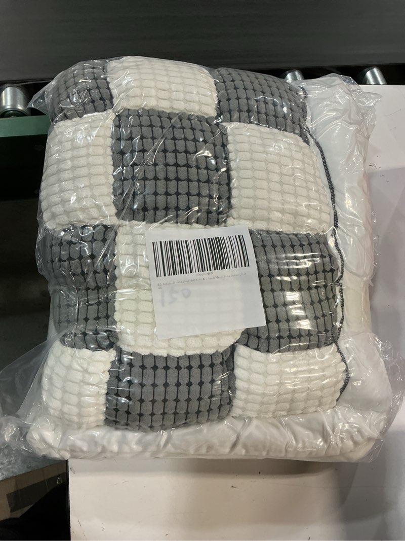 Condition photo showing New/Like New for Couch Covers for Dogs Washable,Thick Sofa Pads,Checkered Couch Cover Sofa Protector, Anti-Slip Fun Fuzzy Pet Friendly Sofa Cover, Dog Bed Mat for Couch,(Dark Grey,27.5x59 inch) Dark Gray 27.5x59inch