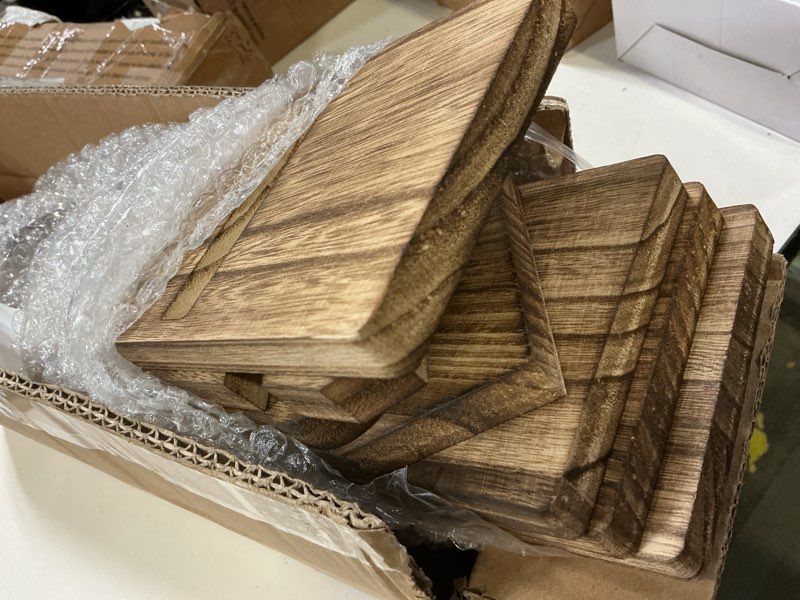Condition photo showing Good Condition for wooden cupcake stand - 4 tier cupcake display stand, rustic tiered display stand, tool free installation cupcake stand for baby shower decorations birthday party supplies rustic wood 1pc