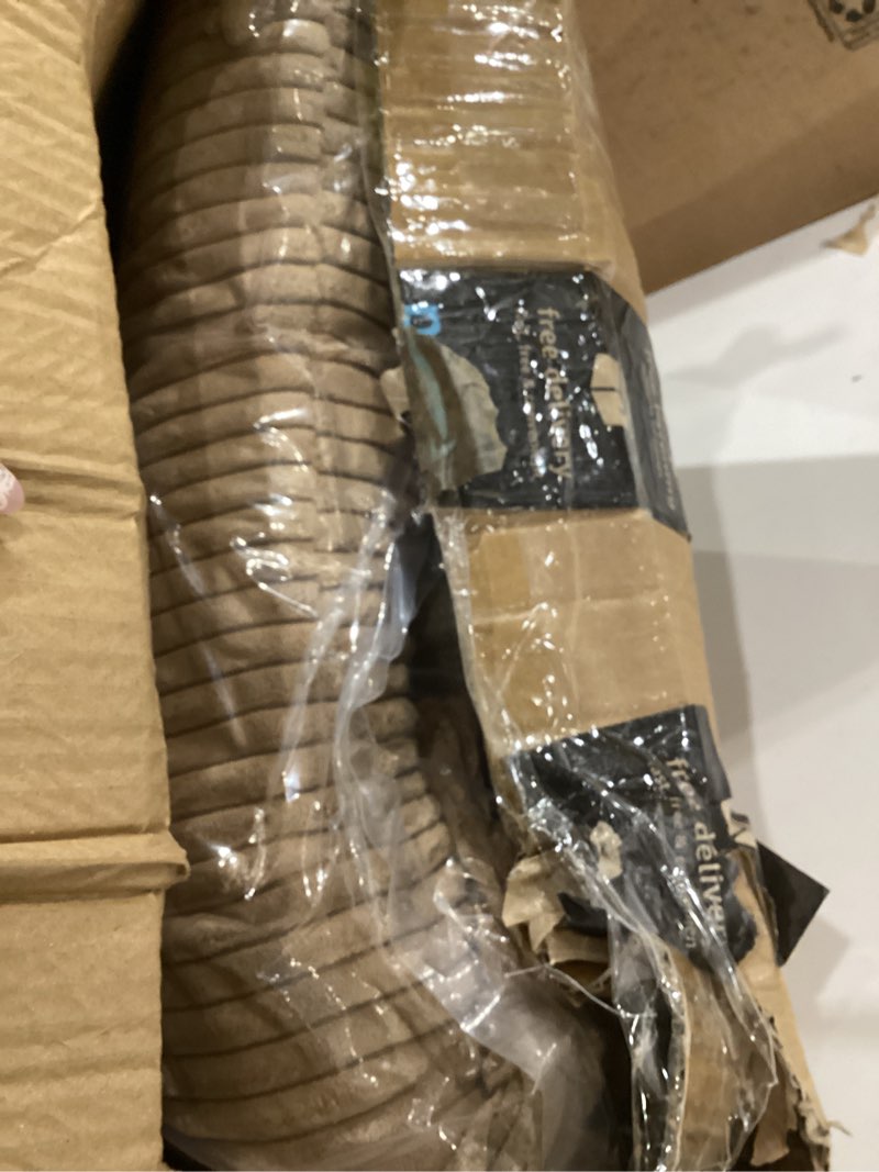 Condition photo showing Good Condition for Sweet Home Collection Rocking Chair Cushion Premium Tufted Pads Non Skid Slip Backed Crushed Velvet Cover Set of Upper and Lower with Ties, 21 in x 17 in | 17 in x 17 in, Velvet Taupe 21" X 17"/17" X 17" (Pack of 1) Velvet Taupe