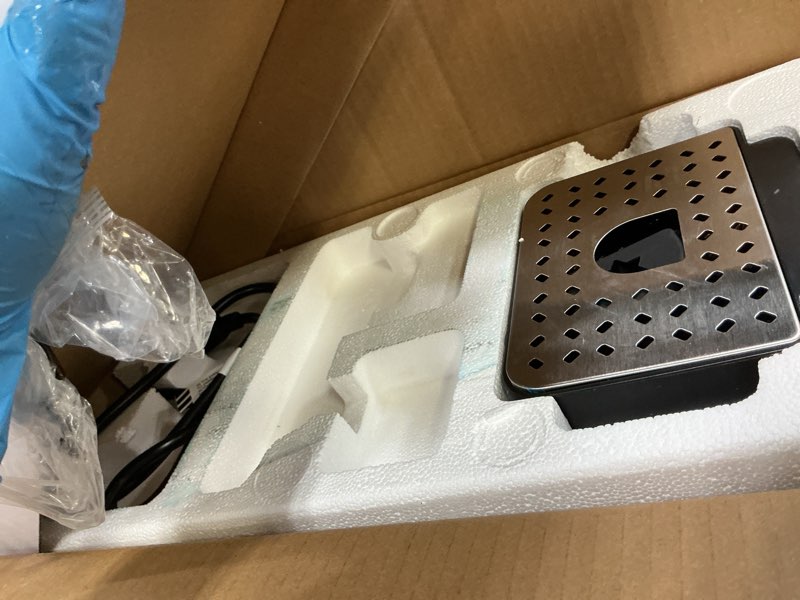 Condition photo showing Good Condition for slushie machine, 85oz ice cream machine & slushy machine for home, with led display, 6 preset programs for margaritas, frappés, milkshakes, and soft serve, automatic cleaning, no ice needed black