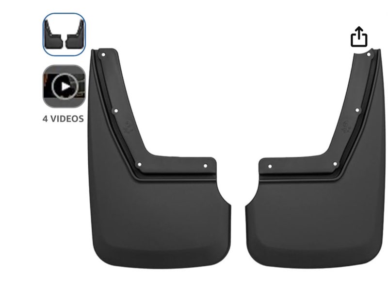 Husky Liners - Rear Mud Guards | 2015-2020 Chevrolet Suburban, Rear Set - Black, 2 Pc. | 59211