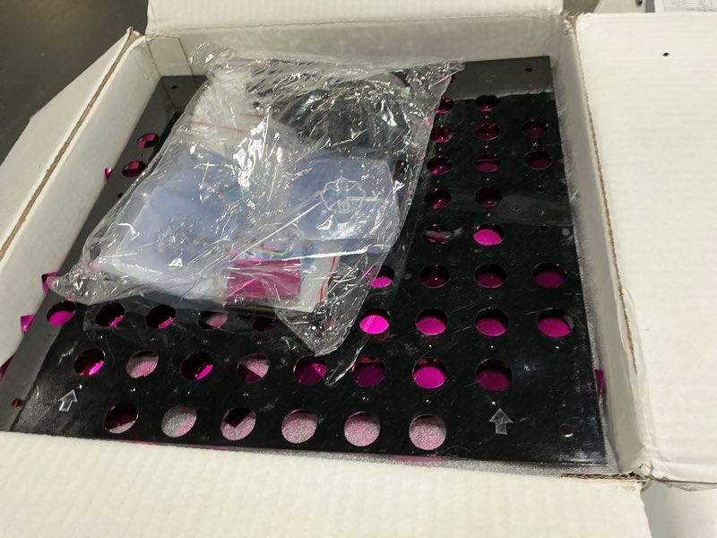 Condition photo showing Good Condition for qcity hot pink shimmer wall backdrop 36pcs, black back not see-through design, square sequin glitter backdrop panel, perfect for outdoor events, birthdays, wedding and party decoration hot pink 36pcs