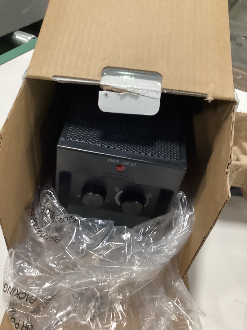 Condition photo showing As Is for Lasko Oscillating Ceramic Space Heater for Home with Overheat Protection, Thermostat, and 3 Speeds, 15.7 Inches, Black, 1500W, CT16450, Small, 4 Pounds 15.7\" Heater ( similar 