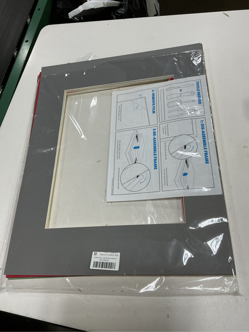 Condition photo showing Good Condition for 15 pack 20x16 picture mats, mixed colors frame mattes for 11x14 pictures photo frame mat core bevel cut mat board show kit for photos, prints, artworks 20x16 for photos 11x14