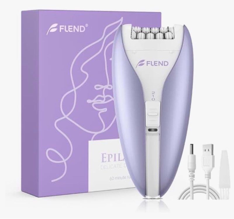 silent epilator for women, 2-speed facial & body hair remover, smooth glide technology, for face, le