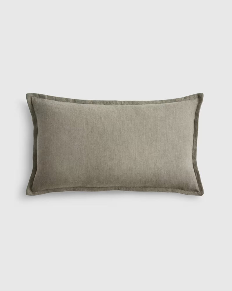 european linen flange edge pillow cover color: sage size: 12x20 quantity: individual
