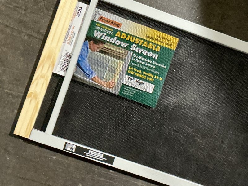 Condition photo showing Good Condition for frost king wb marvin 21 37 in. w in. steel adjustable window screen