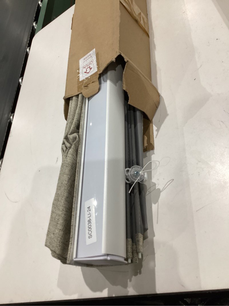 Condition photo showing Good Condition for joydeco cordless roman shades, linen fabric window blinds, thermal insulated blackout blinds, room darkening shades for indoor windows, easy to install, 24" w×75" h, linen linen 24"w x 75"h