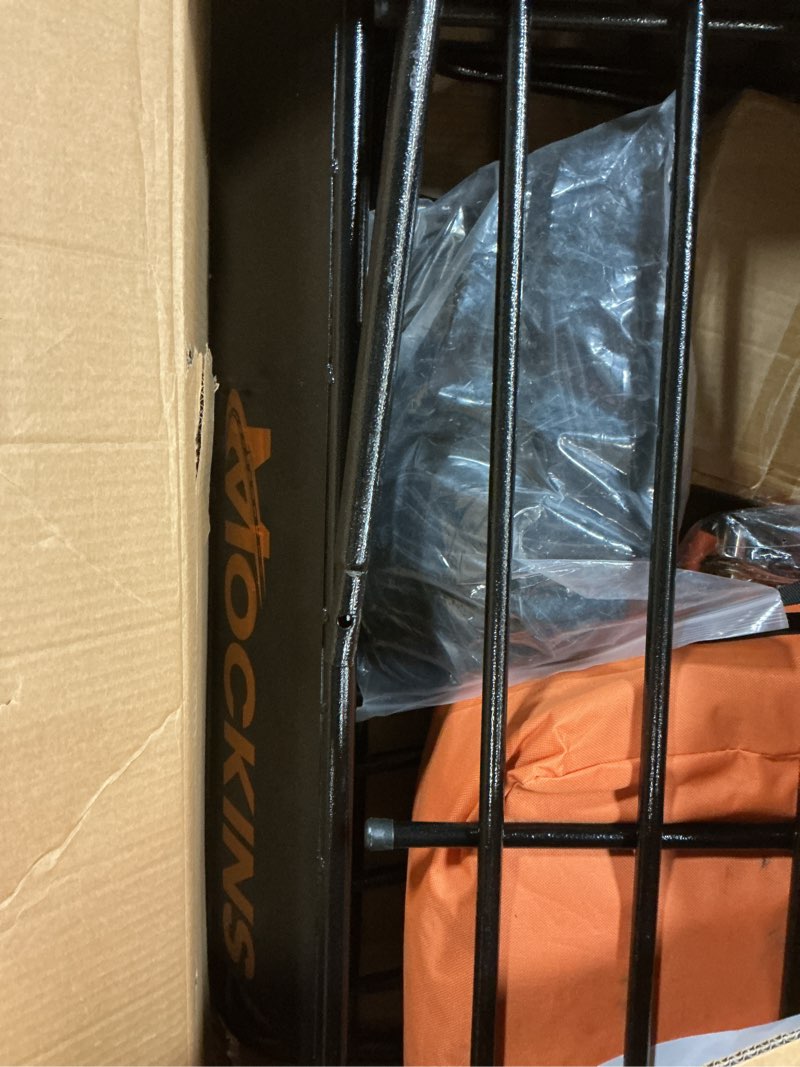 Condition photo showing Good Condition for Mockins 64x39x6 Anti Rust Rooftop Cargo Carrier 20Cu Waterproof Bag 250lb Cap Extendable Roof Basket | Universal Roof Rack Basket | Car Roof Rack Cargo Carrier Roof Rack Cargo Basket Roof Cargo Basket