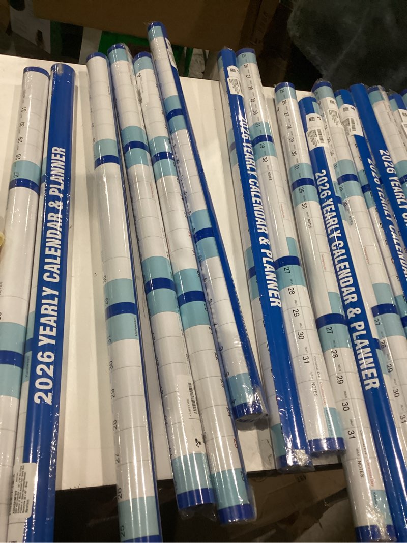 Condition photo showing New/Like New for 32 x 48" 2026 Wall Calendar - Large Dry Erase Calendar 12 Month Annual Yearly Wall Planner 2-Sided Horizontal/Vertical, Reversible (Blue)