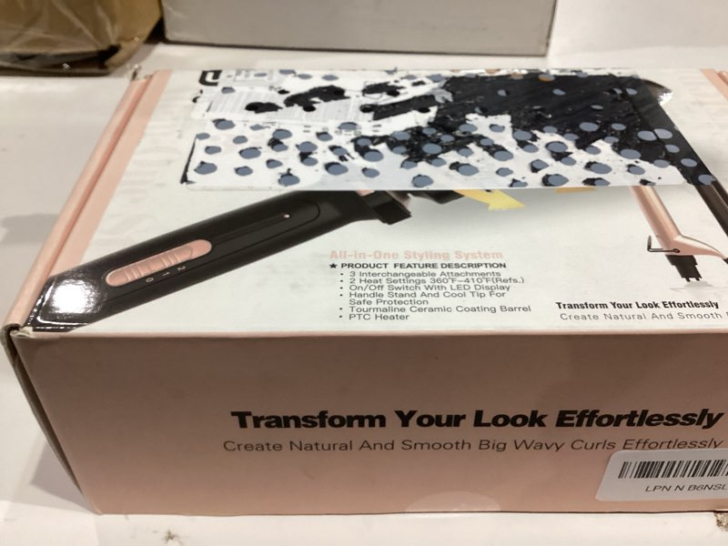 Condition photo showing New/Like New for Ufree 3 in 1 Curling Iron, Curling Wand Set with Thermal Brush Flat Iron Hair Straightener, Dual Voltage Wand Curler, Instant Heat Up Hair Curler, Include Protective Glove 2 Clips, Gifts for Women
