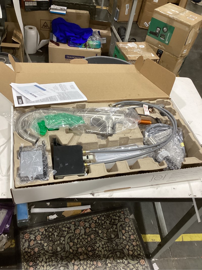 moen haelyn spot resist stainless touchless single-handle pulldown sprayer kitchen faucet with soap dispenser, features power clean for a faster wash, 87627ewsrs spot resist stainless wave sensor