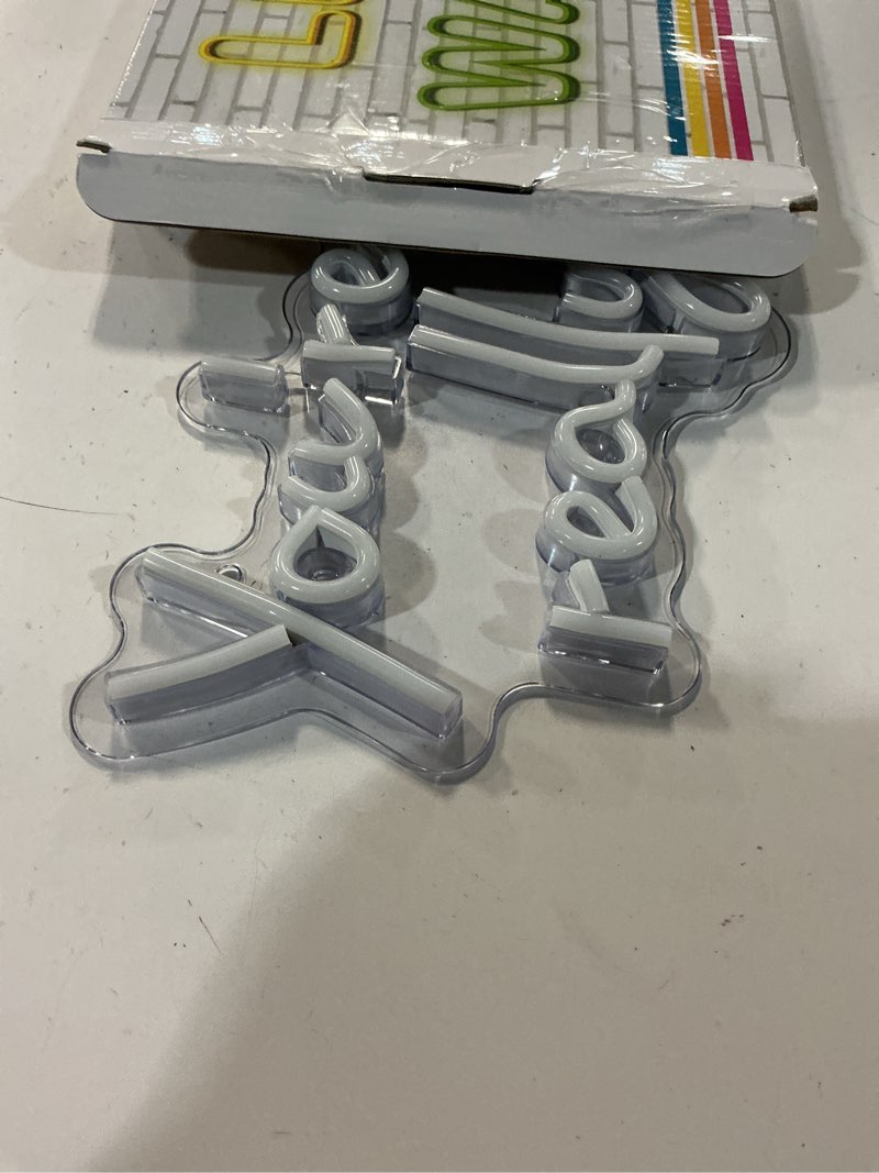 Condition photo showing Good Condition for You're Like Really Pretty Neon Sign Wall Decor for Bedroom/Girls Room/Salon/Party/Wedding - 16"x8" Warm White You Like Really Pretty LED Sign Neon Light, Heart Design, 100,000H Lifespan