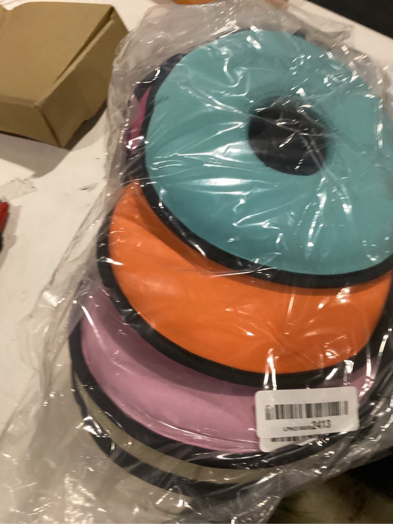 Condition photo showing Good Condition for funnymoom 8 pcs neoprene floating drink holder pool drink floating coaster pool beer floats beverage cup holder with rope for summer theme party tub lake boat water, medium size pastel