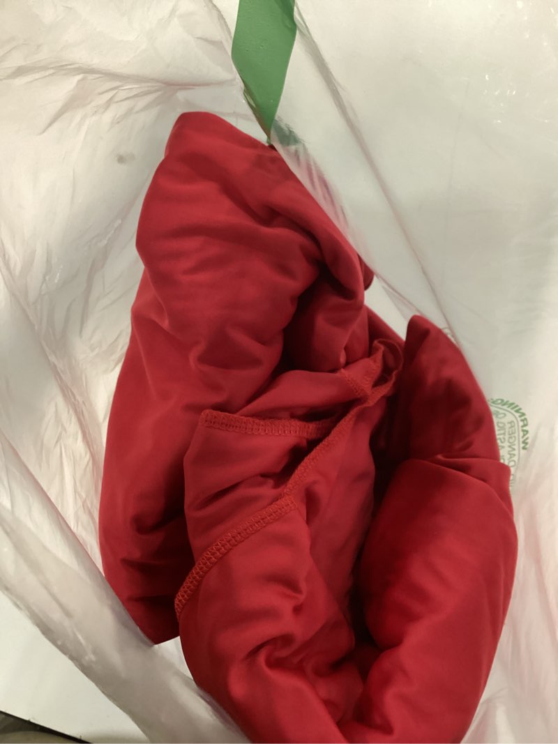 Condition photo showing As Is for 10x10ft wrinkle free red backdrop curtain for parties soft fabric drapes wedding red curtain backdrop for birthday party decorations background for photography 5x10ft, 2 panels w5' x h10'(2 panels) red