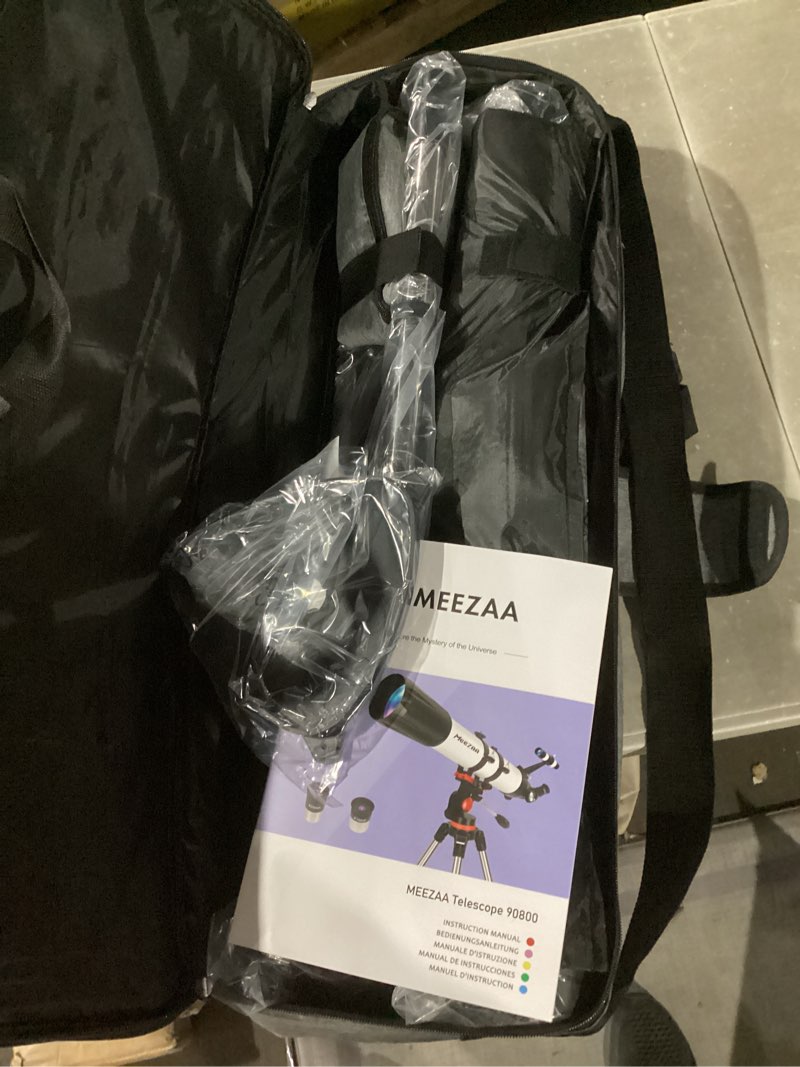 Condition photo showing New/Like New for Telescope, Telescope for Adults High Powered Professional, 90mm Aperture 800mm Refractor Telescopes for Astronomy Beginners Fully Multi-Coated with AZ Mount Tripod & Phone Adapter & Carry Bag