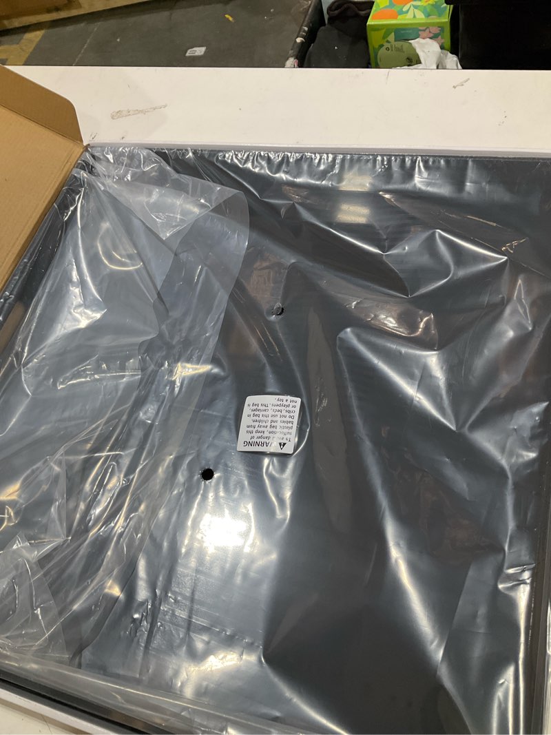 Condition photo showing Good Condition for 20×20 inches oversized black acrylic ottoman tray extra large decorative tray spill-proof serving trays with handles king-size safe edge organizer for coffee table countertop breakfast glossy black 20" x 20" x 2"